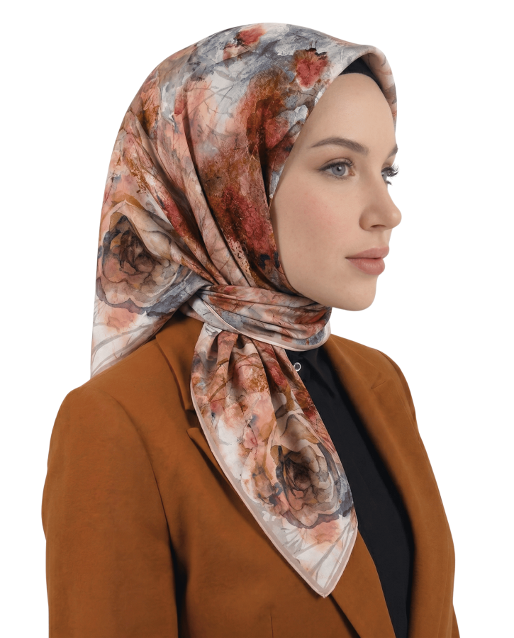 Cappio Watercolor Rose Soft Eşarp 1009-1