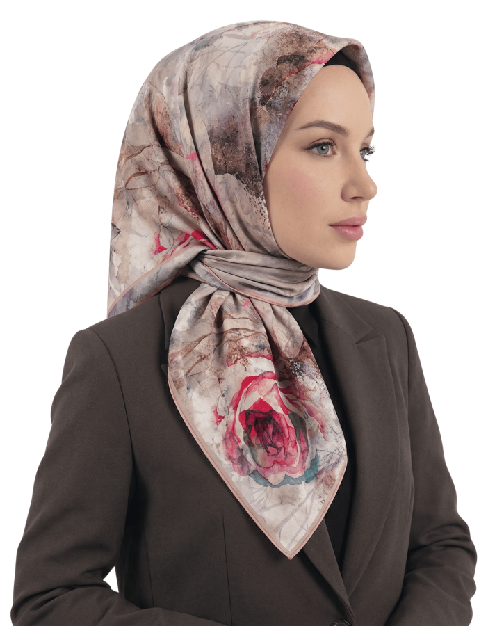 Cappio Watercolor Rose Soft Eşarp 1009-5