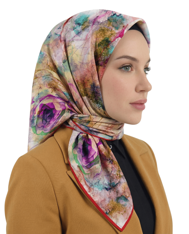 Cappio Watercolor Rose Soft Eşarp 1009-8