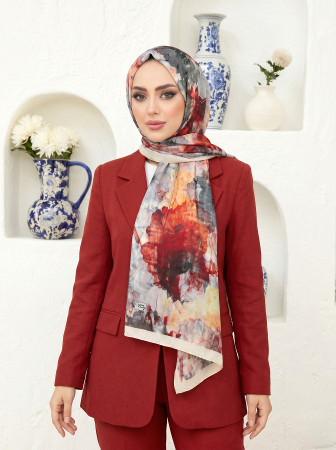 Cappio Sky Bloom Fransız İpeği Şal 2001-7
